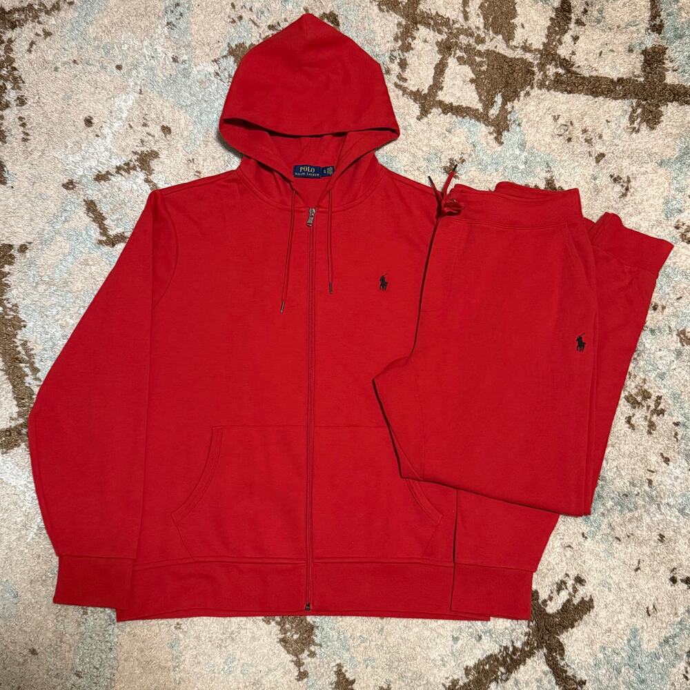 Polo Ralph Lauren Performance Tracksuit Size XL Red Sweatsuit